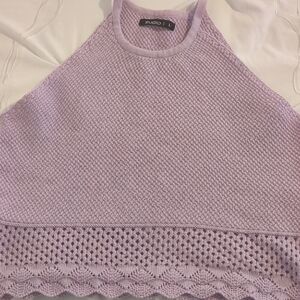 Studio Women's Purple Knit Halter Top